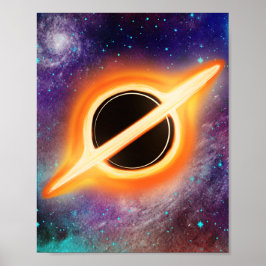 Kosmisk svart hål galax konstaffisch poster