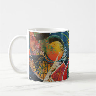 Kosmisk trädgård abstrakt konst kaffemug kaffemugg