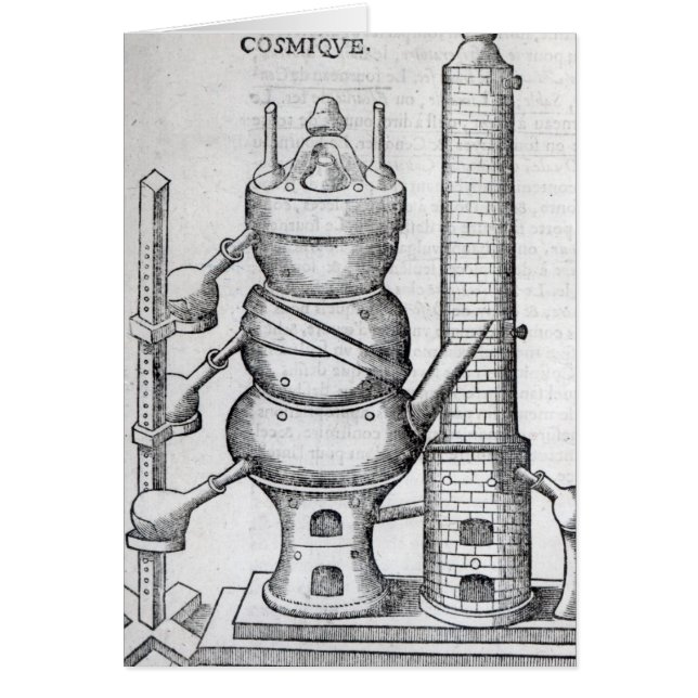 Kosmisk ugn hälsningskort (Framsidan)
