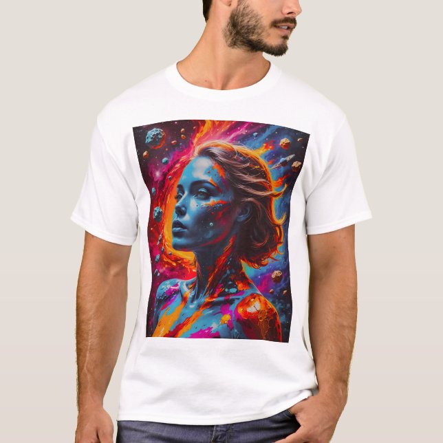 Kosmisk uppvärmning: Fusion of Light and S Dreams T Shirt (Framsida)