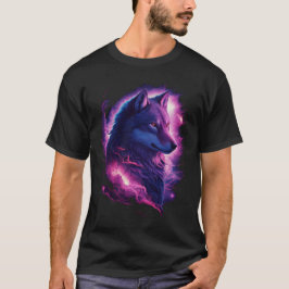 Kosmisk Varg: Majestisk natur och Universe Fusion T Shirt