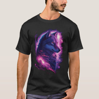 Kosmisk Varg: Majestisk natur och Universe Fusion T Shirt
