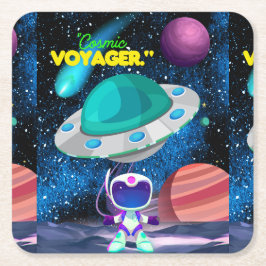 kosmisk voyager underlägg papper kvadrat