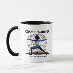 Kosmisk Yoga Krigare Galax Kropp Stellning Mugg