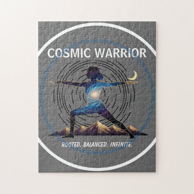 Kosmisk Yoga Krigare | Galax Kroppsställning Pussel (Vertikal)