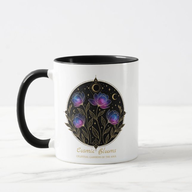 Kosmiska Blomningar – Celestial Blommig Mandala bl Mugg (Vänster)
