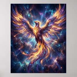 Kosmiska Fenix Uppgående Flamma Poster