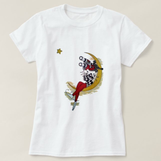 Kosmiska Gaze: Elf på Måne Äventyr Tee (Design framsida)