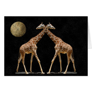 KOSMISKA GIRAFF HÄLSNINGSKORT