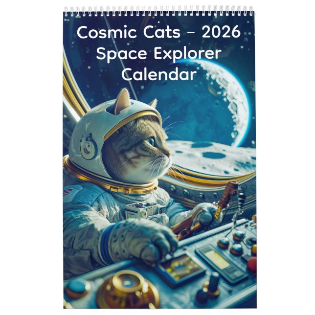 Kosmiska Katter - 2026 Rymdutforskare Kalender (Omslag)