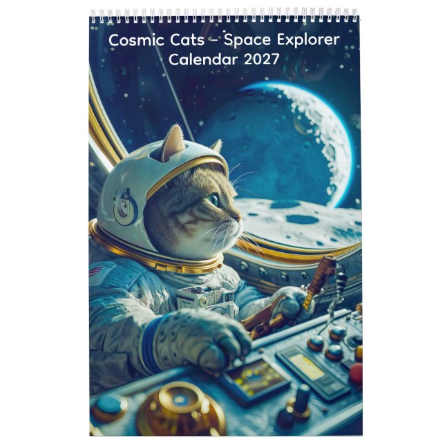 Kosmiska katter - Rymdutforskarkalender Kalender (Omslag)