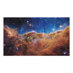 Kosmiska klipp i Carina Nebula   James Webb   Fototryck