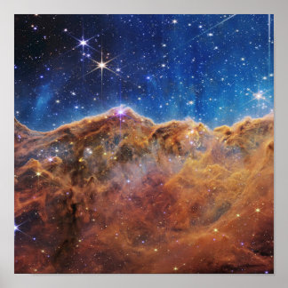 Kosmiska klipp i Carina Nebula Poster