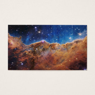 Kosmiska klipp i Carina Nebula Space NASA Webb Visitkort