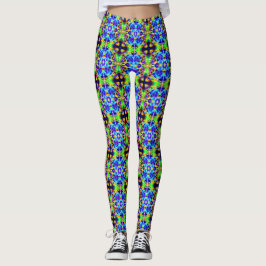 Kosmiska neon Fractal Light Portal Leggings