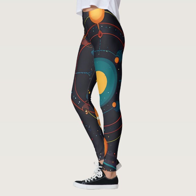 Kosmiska orbit Vibrant Solar System Leggings (Vänster)
