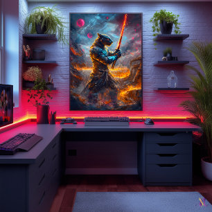 Kosmiska Panter Samuraj – Celestial Blade Mästare Poster