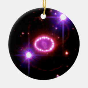 Kosmiska pärlor julgransprydnad keramik