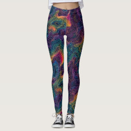 Kosmiska topografi - Roligt Leggings