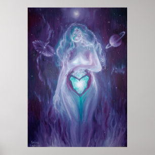 Kosmiska vintersoulmater i kärlek poster