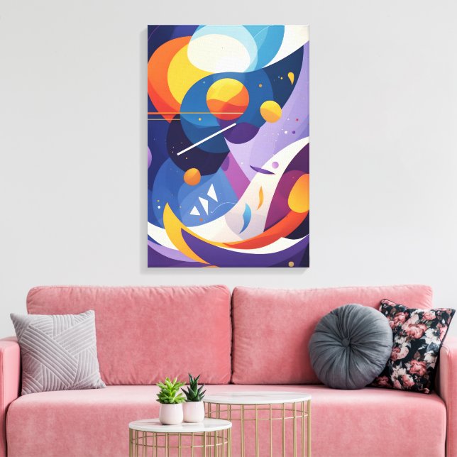 Kosmiskt Abstrakt-flöde Canvastryck (Insitu (Vardagsrum))