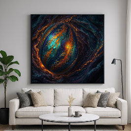 Kosmiskt Ägg - Abstrakt Mystisk Design Poster