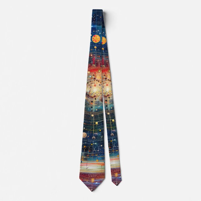 Kosmiskt Astrologiskt Halsband Slips (Framsida)