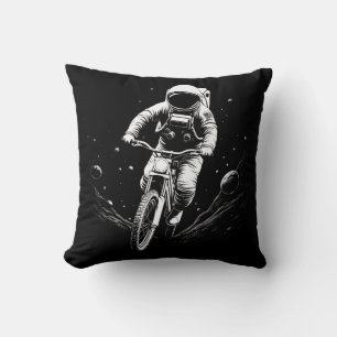Kosmiskt Astronaut Cykelritt Rymdäventyr Kudde