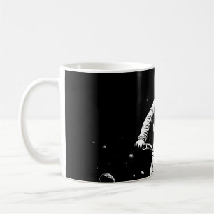 Kosmiskt Astronaut Cykelritt Utforskning Rymdävent Kaffemugg