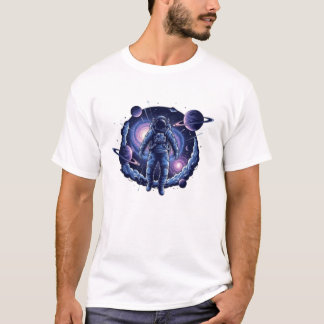 Kosmiskt Astronaut T-Shirt | Surreal Galaxrymd