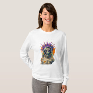 Kosmiskt Astronaut Utomjording Långärmad T Shirt