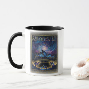 Kosmiskt Australien Sydney Celestial Konst Mugg