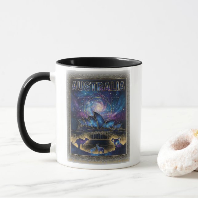 Kosmiskt Australien Sydney Celestial Konst Mugg (Med munk)
