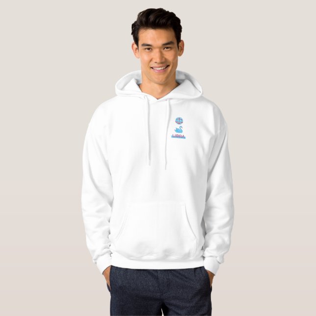 Kosmiskt Balans Linje Konst Celestial Svan Hoodie (Hel framsida)