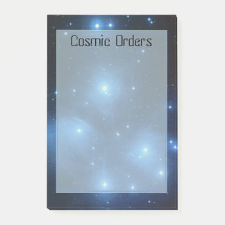 Kosmiskt beställer stjärnor post-it block