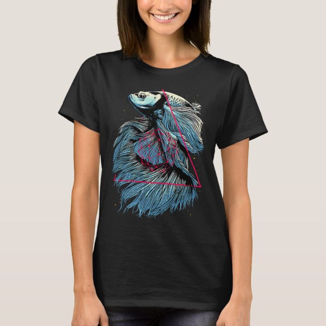 Kosmiskt Betta Fisk T Shirt (Framsida)