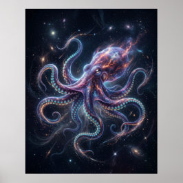 Kosmiskt Bläckfisk Stjärn Abyss Poster