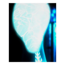 Kosmiskt blått eter Alien Glossy Poster