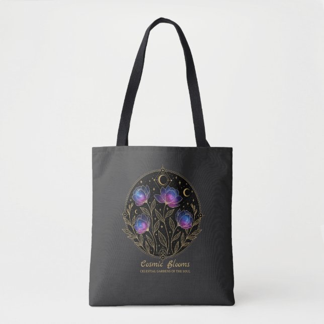 Kosmiskt blommande – Celestial blommande mandala b Tygkasse (Framsida)