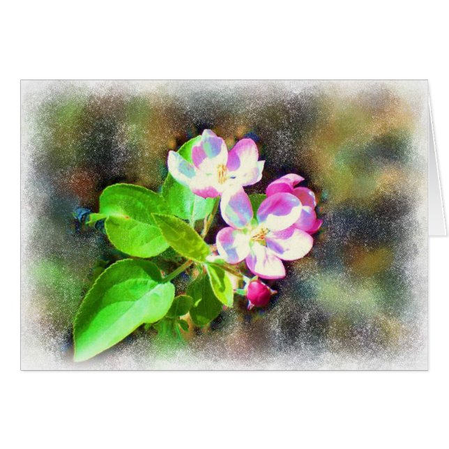 Kosmiskt blommarkort hälsningskort (Framsidan Horizontal)