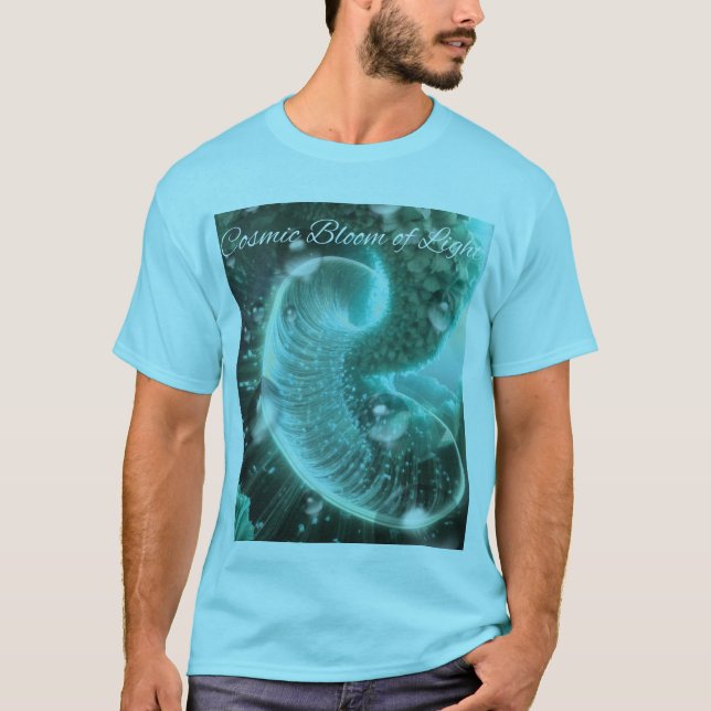 Kosmiskt blomstring av ljus t shirt (Framsida)