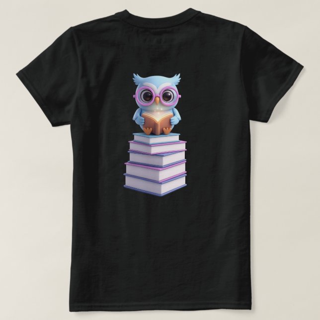 Kosmiskt Bokugglis T Shirt (Design baksida)