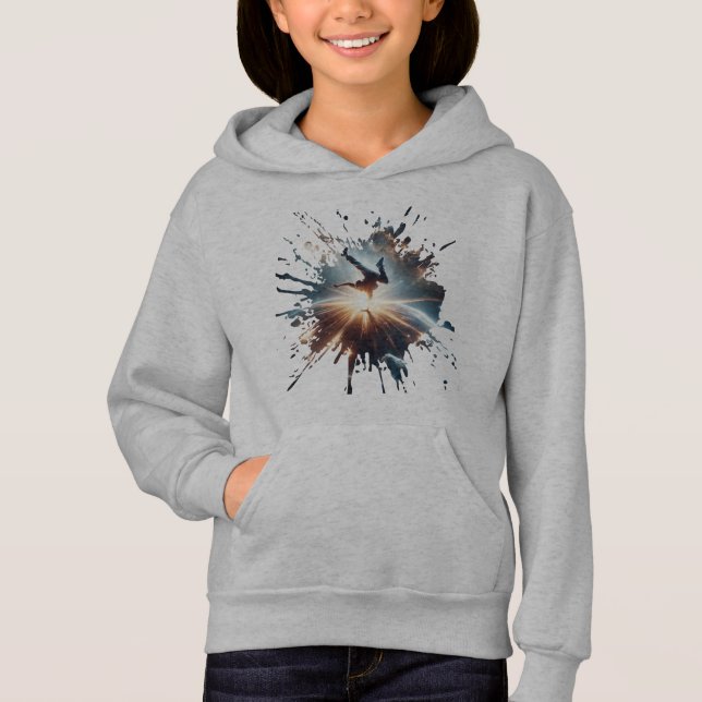Kosmiskt Breakdancer-konst – Galaxy Hip Hop-dans T Shirt (Framsida)
