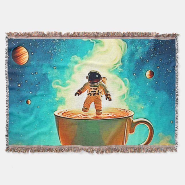 Kosmiskt brygg: Astronautens kaffedröm Filt (Framsidan)