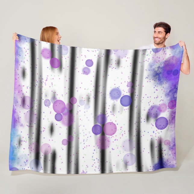 Kosmiskt bubbelflöde fleecefilt (På plats)