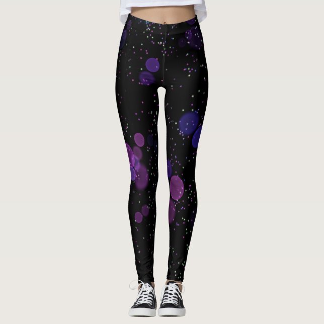 Kosmiskt bubbelflöde leggings (Framsida)