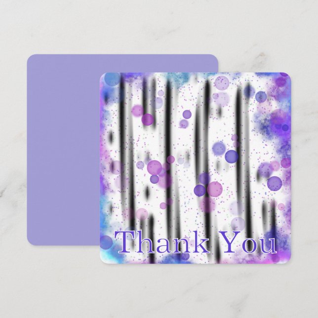 Kosmiskt bubbelflöde tack kort (Fram/baksida)