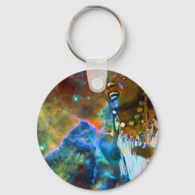 Kosmiskt dansande nyckelring (Framsida)
