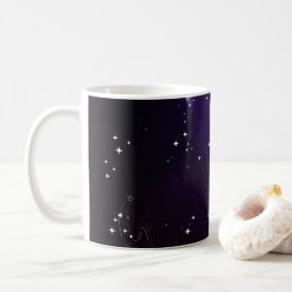 Kosmiskt djup lila yttre rymdgalax kaffemugg