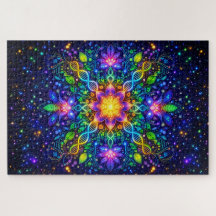 Kosmiskt DNA-mandal & neonflora: Maximalist